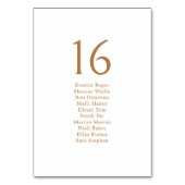 Moderne minimale Wedding Gästekarte Tischnummer (Rückseite)