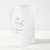 Moderne minimale Weihnachten rustikal Mattglas Bierglas (Vorderseite Links)