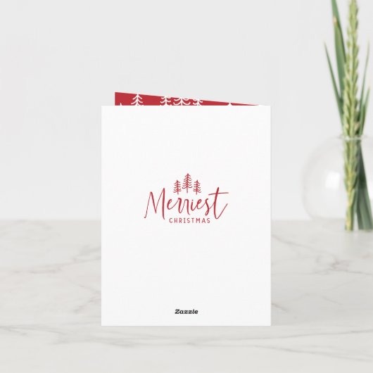 Moderne minimale Weihnachten rustikal rot Multi 1 (Rückseite)
