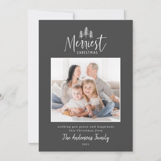 Moderne minimale Weihnachten rustikal stilvoll 1 F (Vorderseite)