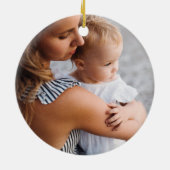 Moderne minimale Weihnachts rustikale Typografie K Keramik Ornament (Hinten)