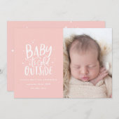 Moderne minimale Weihnachtsankündigung Save The Date (Vorne/Hinten)