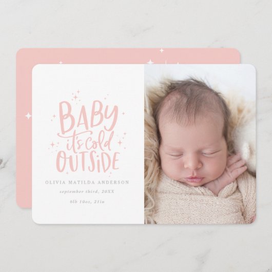 Moderne minimale Weihnachtsankündigung Save The Date (Vorne/Hinten)