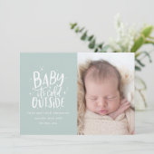 Moderne minimale Weihnachtsankündigung Save The Date (Stehend Vorderseite)