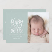 Moderne minimale Weihnachtsankündigung Save The Date (Vorne/Hinten)