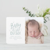 Moderne minimale Weihnachtsankündigung Save The Date (Stehend Vorderseite)