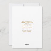 Moderne Minimale Weihnachtsbaumkarte Feiertagskarte (Rückseite)