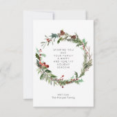 Moderne Minimale Weihnachtsfotokarten Dankeskarte (Rückseite)