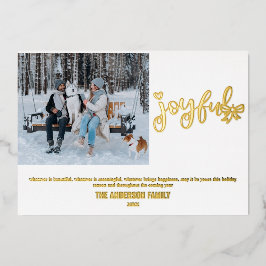 Moderne Minimale Weihnachtskarte für das Foto Folien Feiertagskarte