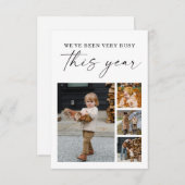 Moderne Minimale Weihnachtskarte für Fotos Dankeskarte (Vorne/Hinten)