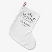 Moderne minimale Weihnachtsrustikale Typografie Großer Weihnachtsstrumpf (Vorderansicht (hängend))