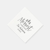 Moderne minimale Weihnachtsrustikale Typografie Serviette (Ecke)