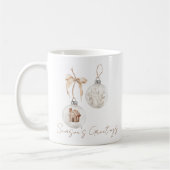 Moderne Minimale Weihnachtsschmuck-Tasse Kaffeetasse (Links)