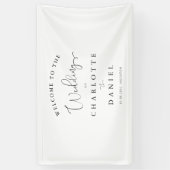Moderne, minimale, weiße Hochzeit Banner (Vertikal)