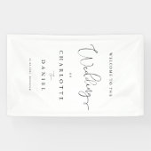 Moderne, minimale, weiße Hochzeit Banner (Horizontal)