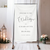 Moderne, minimale, weiße Hochzeit Banner