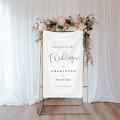 Moderne, minimale, weiße Hochzeit Banner