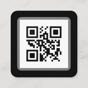 Moderne minimale weiße QR-Code für soziale Medie Quadratische Visitenkarte