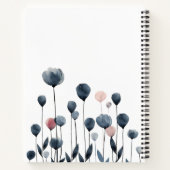 Moderne minimale Wildblumen Notizblock (Rückseite)