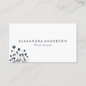 Moderne minimale Wildblumen Visitenkarte (Vorderseite)