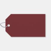 Moderne minimale zeitgenössische Rot Frohe Weihnac Geschenkanhänger (Rückseite Horizontal)