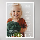 Moderne minimale Zeitschriftenabdeckung | 1. Schul Poster (Vorne)