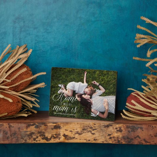 Moderne minimale Zuhause ist, wo Mama ist volles F Fotoplatte (Seite)