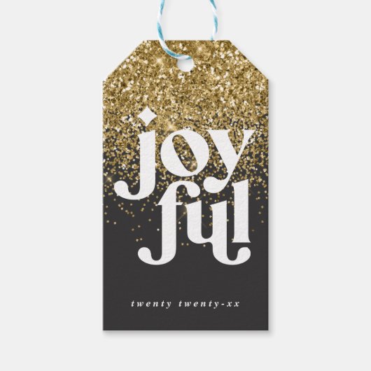 moderne minimalfreudige Weihnachten Geschenkanhänger (Vorderseite)