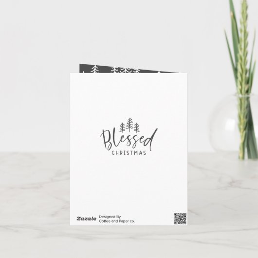 Moderne minimalgesegnete Weihnachten rustikal 3 Fo (Rückseite)