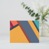 Moderne Minimalismus Abstrakte Kunst Postkarte (Stehend Vorderseite)