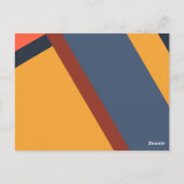 Moderne Minimalismus Abstrakte Kunst Postkarte (Rückseite)