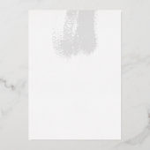 Moderne Minimalismus-Hochzeit Folieneinladung (Rückseite)