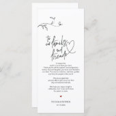 Moderne Minimalismus Platz Einstellung Danke Karte (Vorne/Hinten)