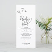 Moderne Minimalismus Platz Einstellung Danke Karte (Stehend Vorderseite)