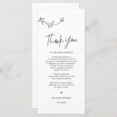 Moderne Minimalismus Platz Einstellung Dankeschön  Programm (Vorne/Hinten)