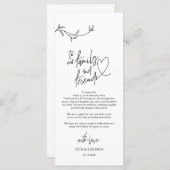 Moderne Minimalismus Platz Einstellung Dankeschön  Programm (Vorne/Hinten)