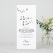 Moderne Minimalismus Platz Einstellung Dankeschön  Programm (Stehend Vorderseite)