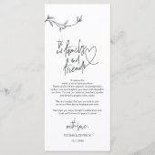 Moderne Minimalismus Platz Einstellung Dankeschön  Programm (Vorderseite)