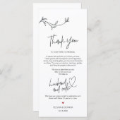 Moderne Minimalismus Platz Einstellung Dankeschön Programm (Vorne/Hinten)