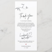 Moderne Minimalismus Platz Einstellung Dankeschön  Programm (Vorderseite)