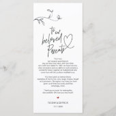 Moderne Minimalismus Platz Einstellung Dankeschön  Programm (Vorderseite)