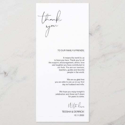 Moderne Minimalismus Script Place Einstellung Viel Programm (Vorderseite)