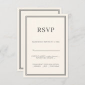 Moderne Minimalismus-UAWG-Antwortkarte RSVP Karte (Vorne/Hinten)