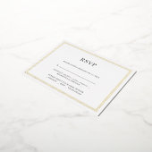 Moderne Minimalisrt Wedding RSVP Foil Einladung (Gedreht)