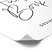 Moderne Minimalisten Unterschreiben Sie unser Gäst Poster (Ecke)