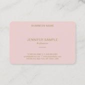 Moderne Minimalistic elegante rosa Visitenkarte (Rückseite)
