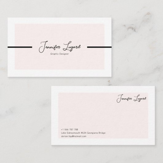 Moderne, minimalistisch anpassbare Visitenkarte (Vorne/Hinten)