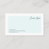 Moderne, minimalistisch anpassbare Visitenkarte (Rückseite)