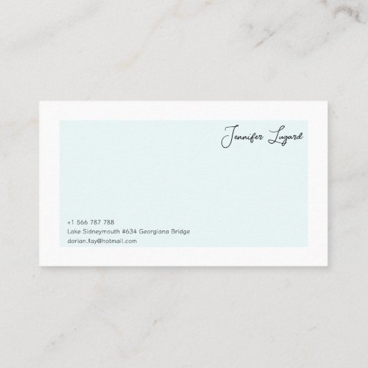 Moderne, minimalistisch anpassbare Visitenkarte (Rückseite)