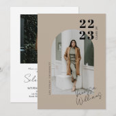 Moderne Minimalistisch Arch Foto Graduation Party Einladung (Vorne/Hinten)